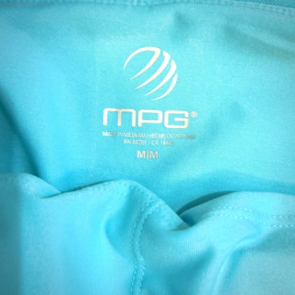 MPG Athletic Dress Blue Teal Chevron Print Racerback Sleeveless Athleisure M - Picture 4 of 4